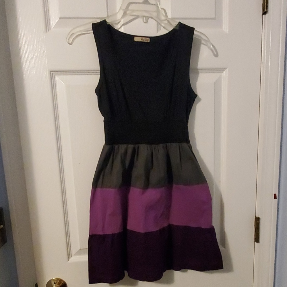 BeBop Purple and Black Striped Dress